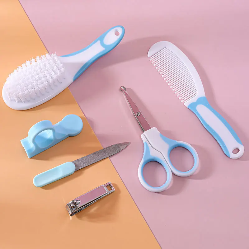 1/2/5/6pcs/Set Baby Care Kit Infant Kids Grooming Brush Comb Child Nail Hair Daily Care Kit Baby Accessories