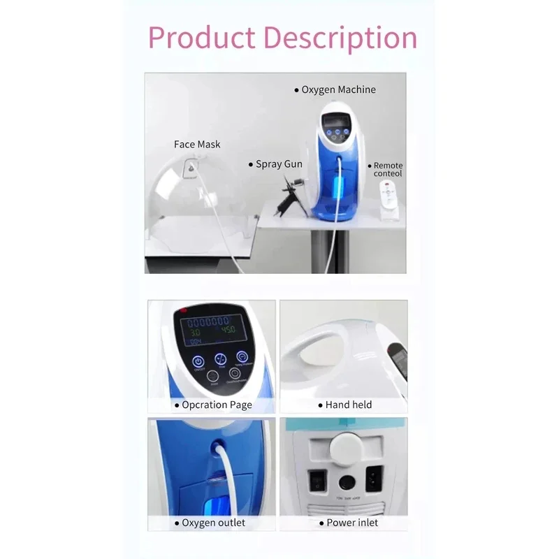 O2 to Derm Oxygen Dome Facial Therapy Machine for Skin Rejuvenation 5