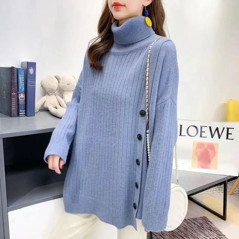 

Oversize Fashion Pullovers, Khaki Color Loose Casual Jumpers, Full Sleeves Winter Sweater , Knitted Sweatshirt , Tops , Traf