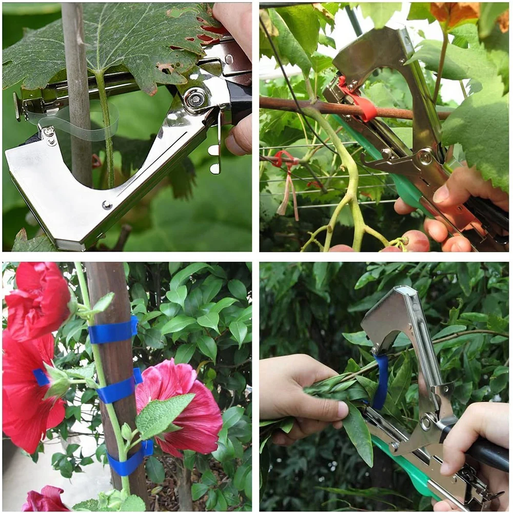 Binden Maschine Anlage Garten Anlage Tapetool Tapener + 10 Rollen Band Set für Gemüse Trauben Tomaten Gurke Pfeffer Blume