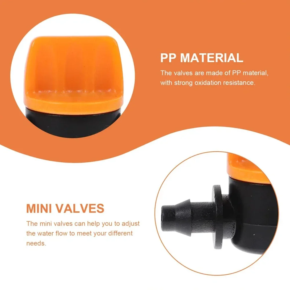 Hose Valve Garden Tap Connectors for Drip Irrigation System 4/7mm Water Flow Control Fittings 20Pcs garden hose valve garden hose connector water pipe fittings