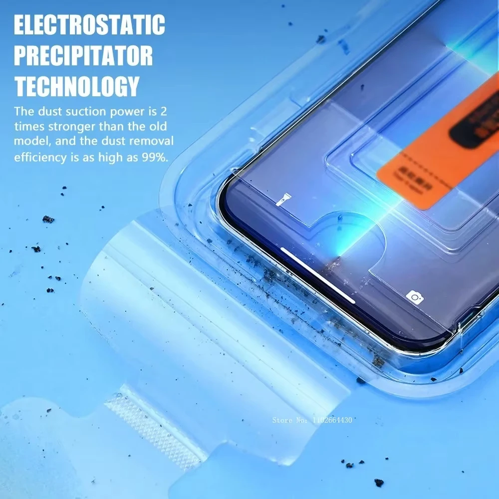 HD Dust-Free Tempered Glass Screen Protector - Easy Install, 1-5 Pack