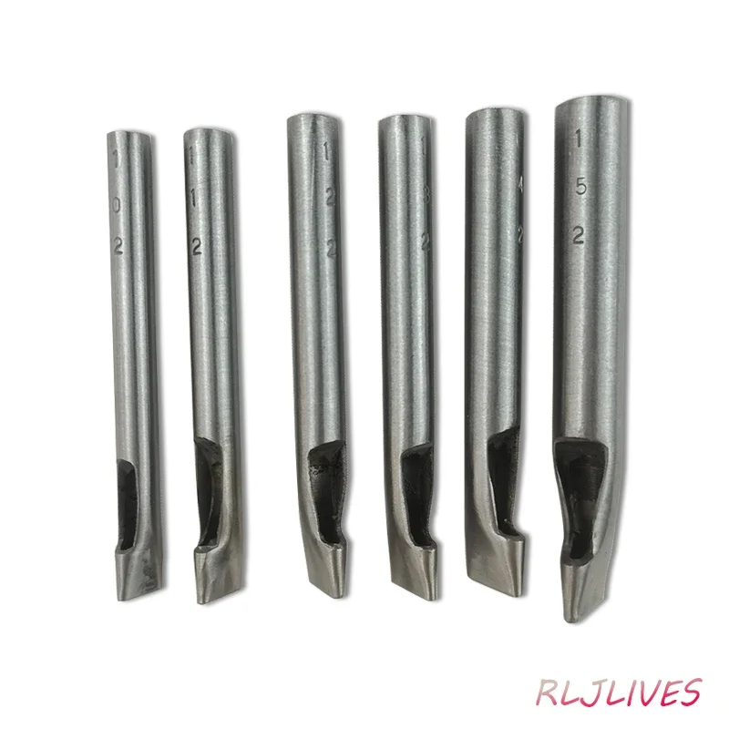Leather Hole Puncher Leather Hole Punch Leather Punch Tool 13 Sizes Oval Shape Leather Craft Puncher DIY Leather Hole Punch Maker Chisel Tool Set Belt Watch Banding Punching Tools