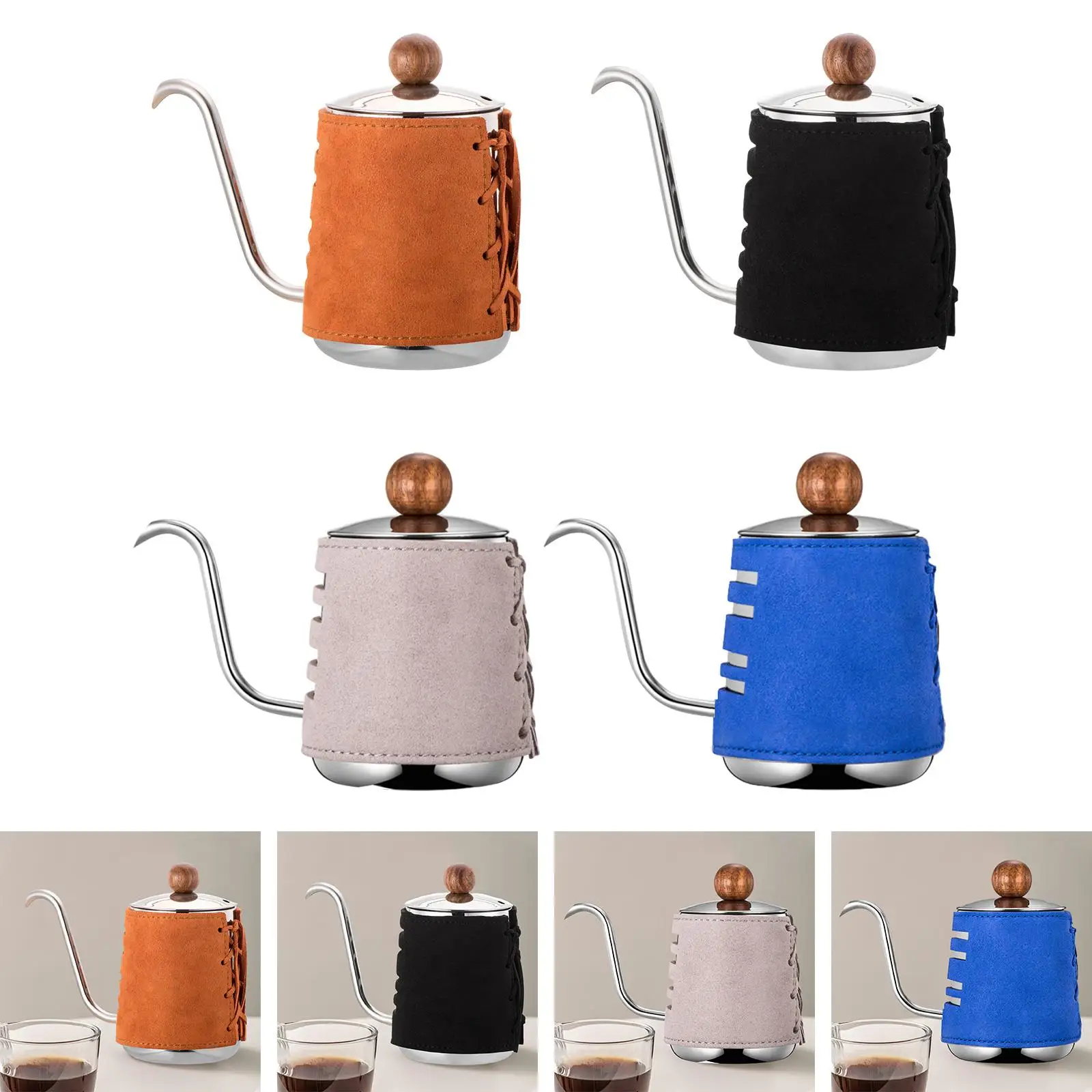 Pour over Kettle Handleless Narrow Drip Kettle Camping Coffee Pot for Outdoor Indoor Kitchen Coffee Maker Barista Gift Cafe Pour over Kettle Handleless Narrow Drip Kettle Camping Coffee Pot for Outdoor Indoor Kitchen Coffee Maker Barista Gift Cafe