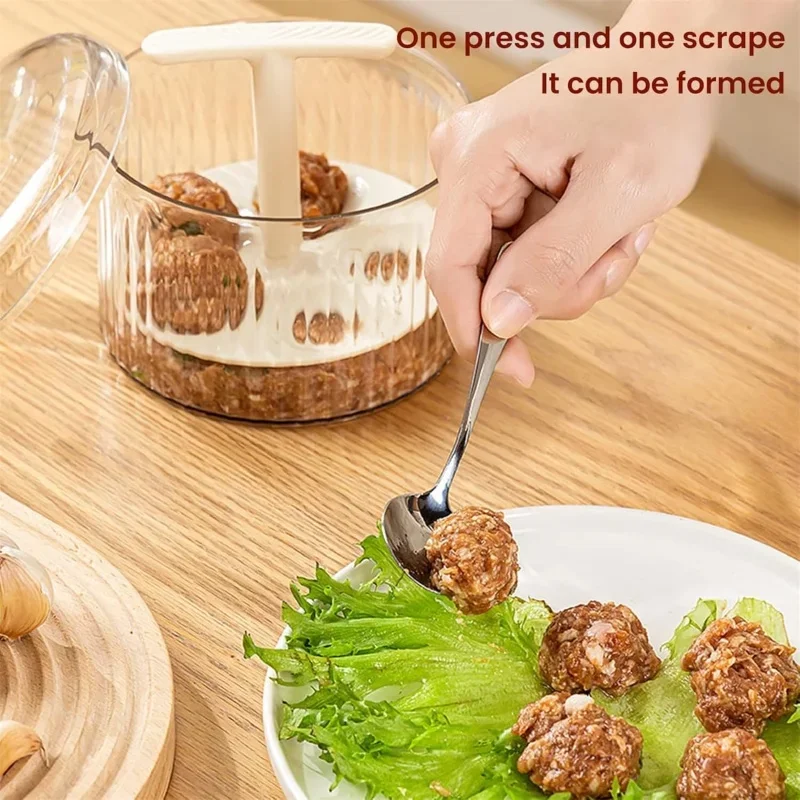 1pcs Translucent Meatballs Maker 5 Meat Balls Manual Maker Tool Manual Rice-Meat Dumplings For Clear Dumplings Meat Tool