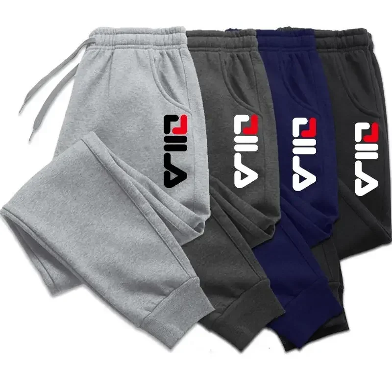 Spring Autumn Men's Casual Warm Sports Running Pants S-3XL