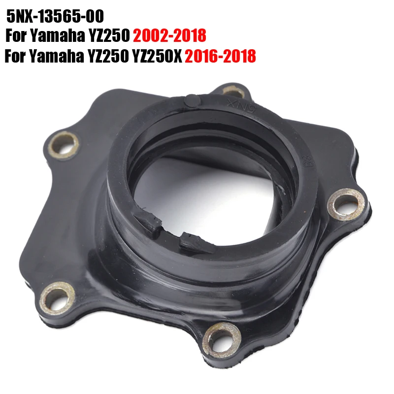 Joint D'admission Carburateur Pour Yamaha YZ250 / YZ250X (2002-2018) - Référence 5NX-13565-00-00 - Caoutchouc Renforcé Anti-fuites Et Vibrations