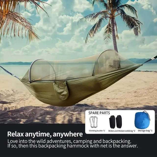 Quickly install hammock with mosquito net nylon 6