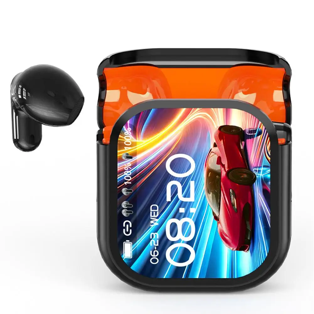 Enhanced Wireless Earbuds with Smart Display and AI Noise Cancelling Features