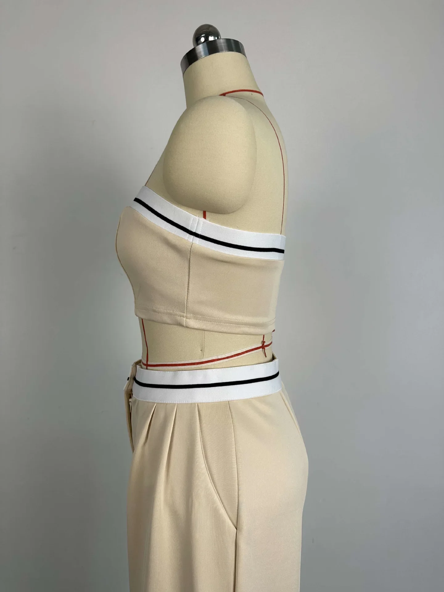 Sleeveless Sets for Women 2 Pieces  Fresh and Sweet Tank Top Contrasting Color High Waist Wide Leg Pants Casual Suit 2024 Summer