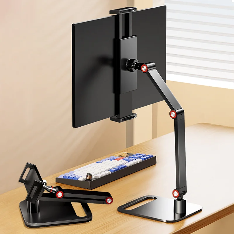 PortableMonitorDeskHolderAdjustableHeightTabletStandDesktopMonitorBracketUniversal