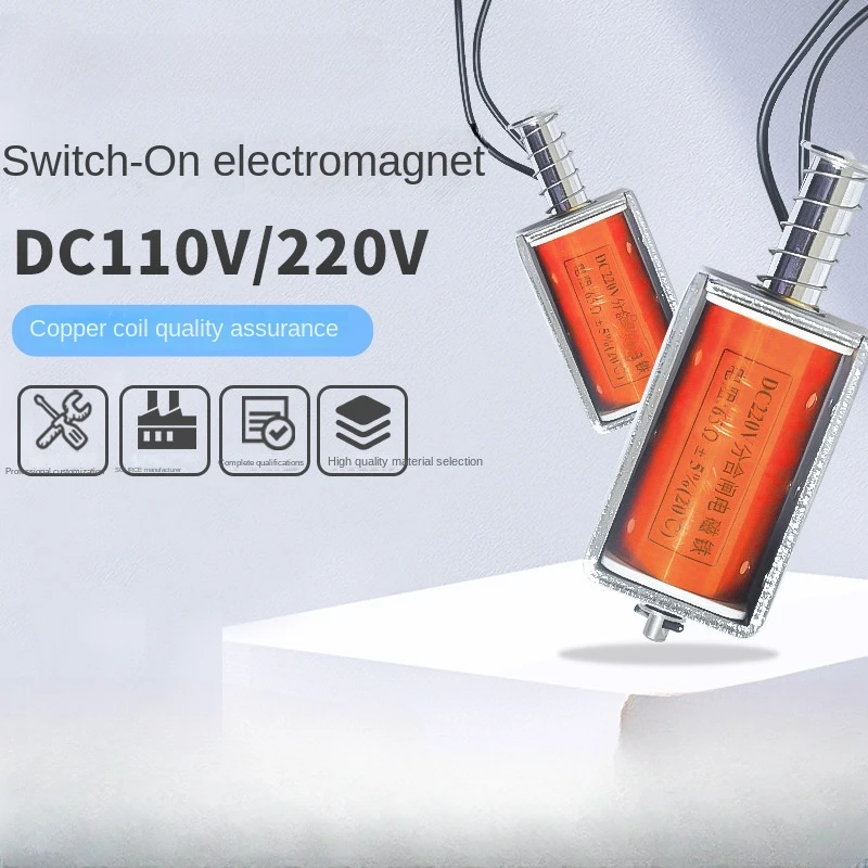 

Electromagnet Vacuum Circuit Breaker DC110V 220V 65Ω Push Pull Linear Solenoid Switch Open Frame Coil Electric Magnet 64*38*32mm