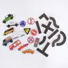 23 Pieces Bath Water Toy Sticky Wall City Traffic Car Road Rail Puzzle Vinyl 0-3Y 3-6Y 6-12Y 12+y 14+Y Bath Features 4