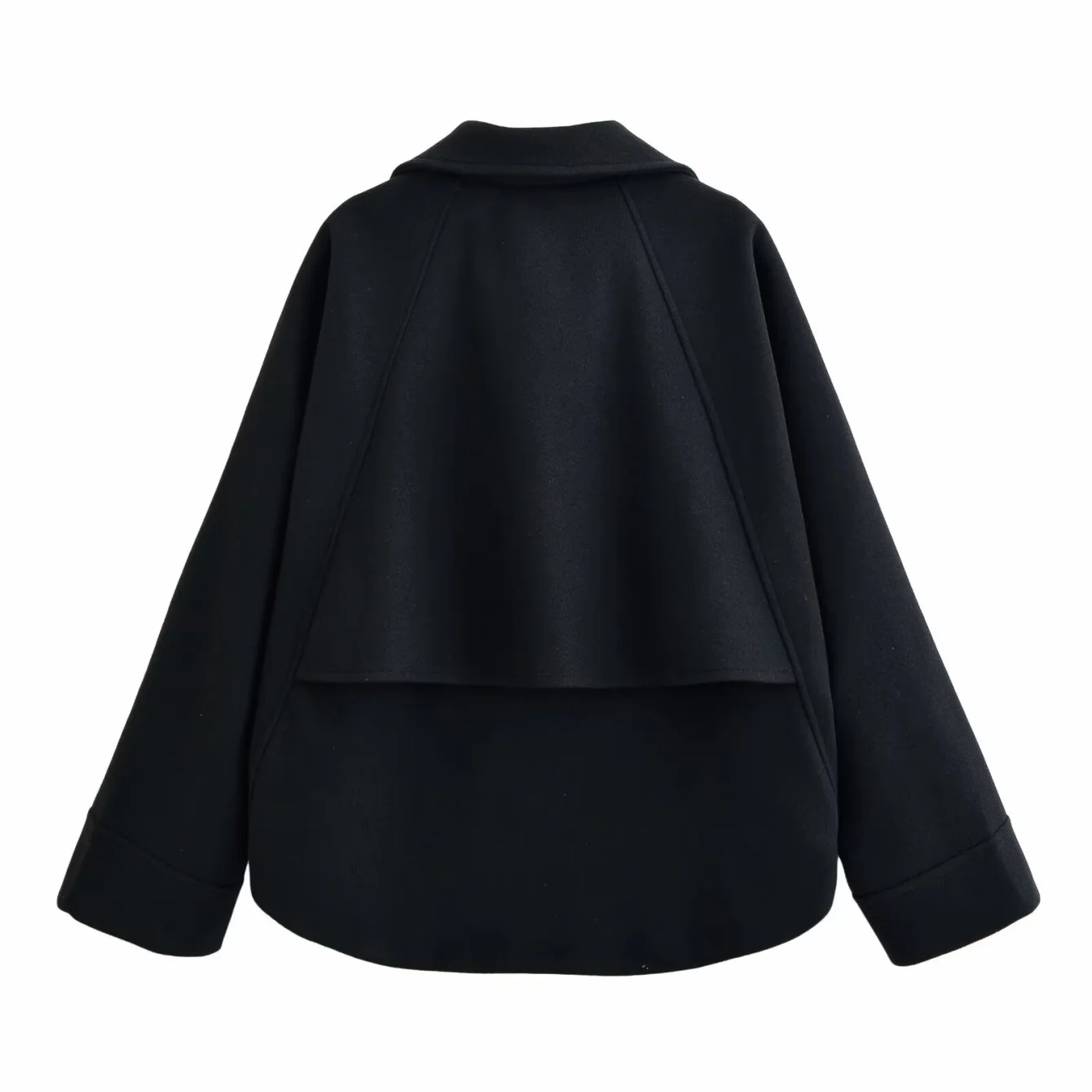 Women Shirt Style Wool Jacket Coat With Zipper Autumn Long Sleeve Female Outerwear Loose Coats Retro Lady Tops Jacket Streetwear