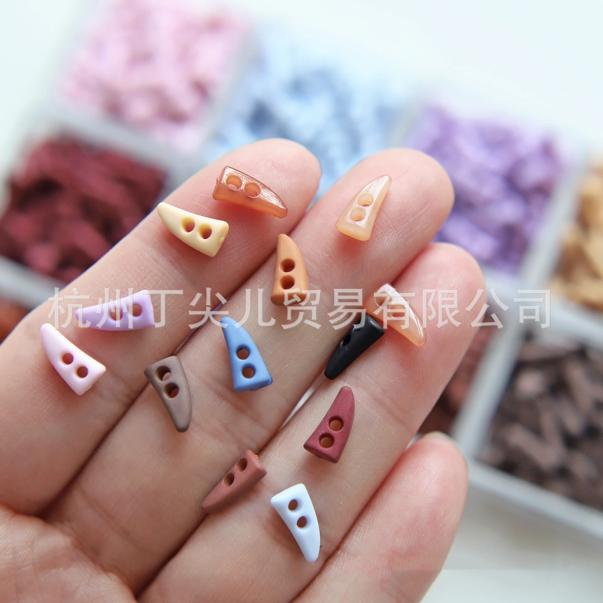 50-200pcs Horn Mini Buttons 10mm Plastic Doll Clothes Buckles 2-hole Buttons Needlework Sewing Accessories DIY Coat Bag Craft