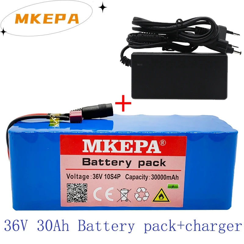 

10S4P36V3000mAh battery pack 500W high-power battery 42V suitable for electric bicycles, scooters, BMS+42V2A chargers