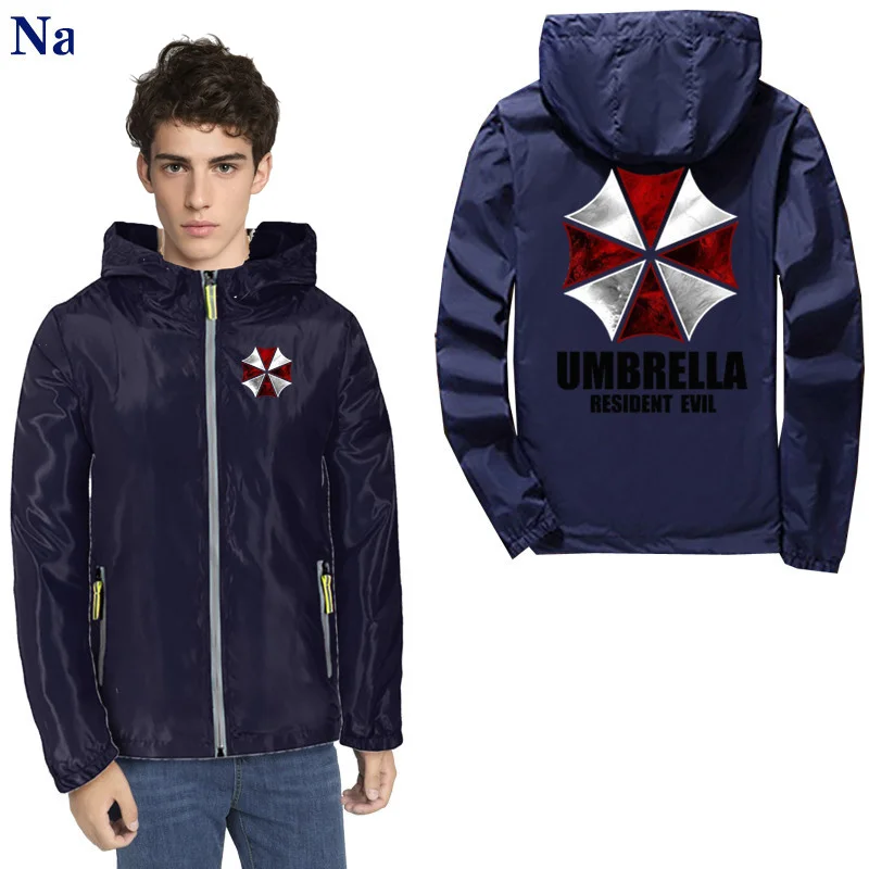 Мужская Корейская одежда Umbrella Corporation bioаз тонкие Светоотражающие кожаные парки
