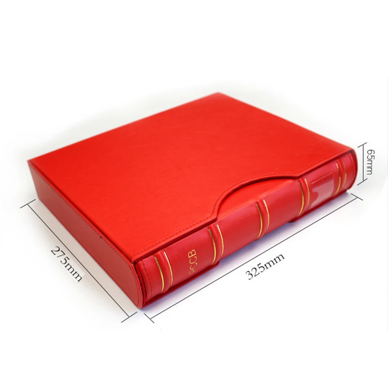 PU Leather A4 Stamp Collecting Storage Sheet Binder with Slipcase Paper Money Banknote Coin Collecting Holder Album High Quality images - 6