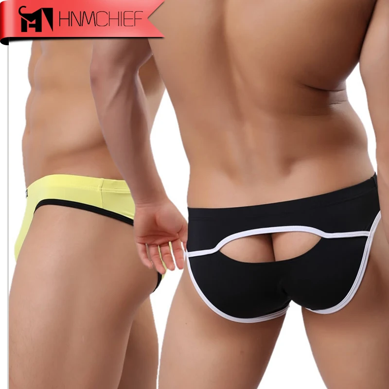 HNMCHIEF Gay Mens Swimwear Men Swim Briefs Boxers Sexy Low Waist Swimming Trunks Bathing Suit Maillot De Bain Homme