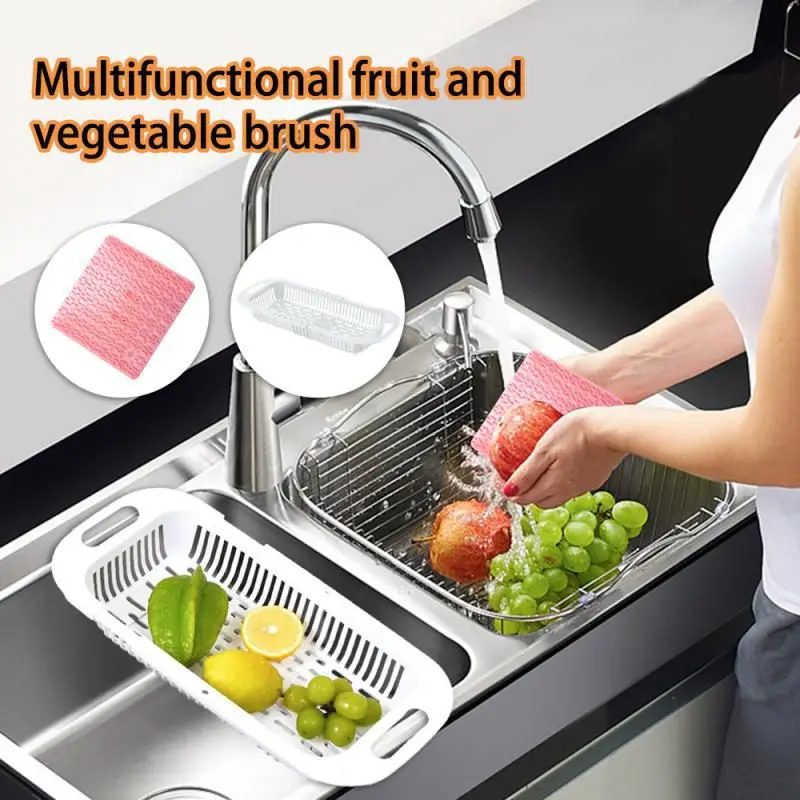 

Adjustable Drainer Basket Dish Drainer Expandable Sink Drying Rack Fruit Vegetable Washing Basket Kitchen Storage Organizer Tool