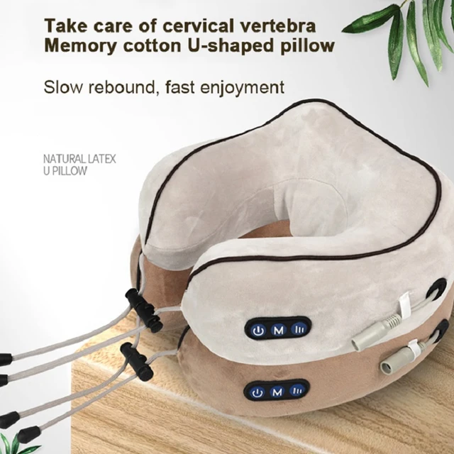 Multifunctional U-shaped Pillow Massage Pillow Electric Neck Massager  Portable Shoulder Cervical Massager Travel Home Car Relax - Neck Massage  Instrument - AliExpress