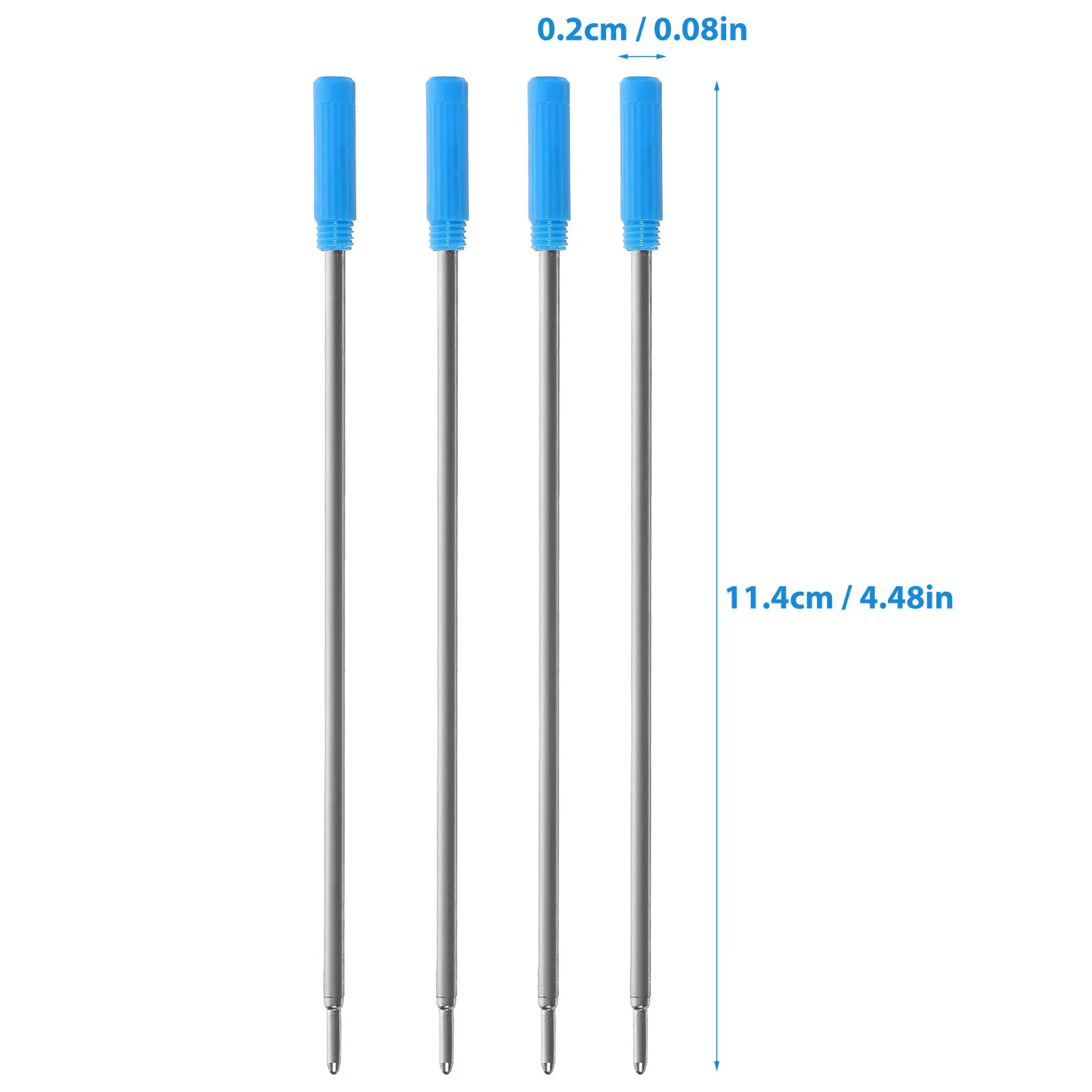 20개입 신뢰할 수 있는 볼펜 리필, 0.7mm 젤 잉크 카트리지, 일상 필기 및 메모 작성용 교체 가능 코어