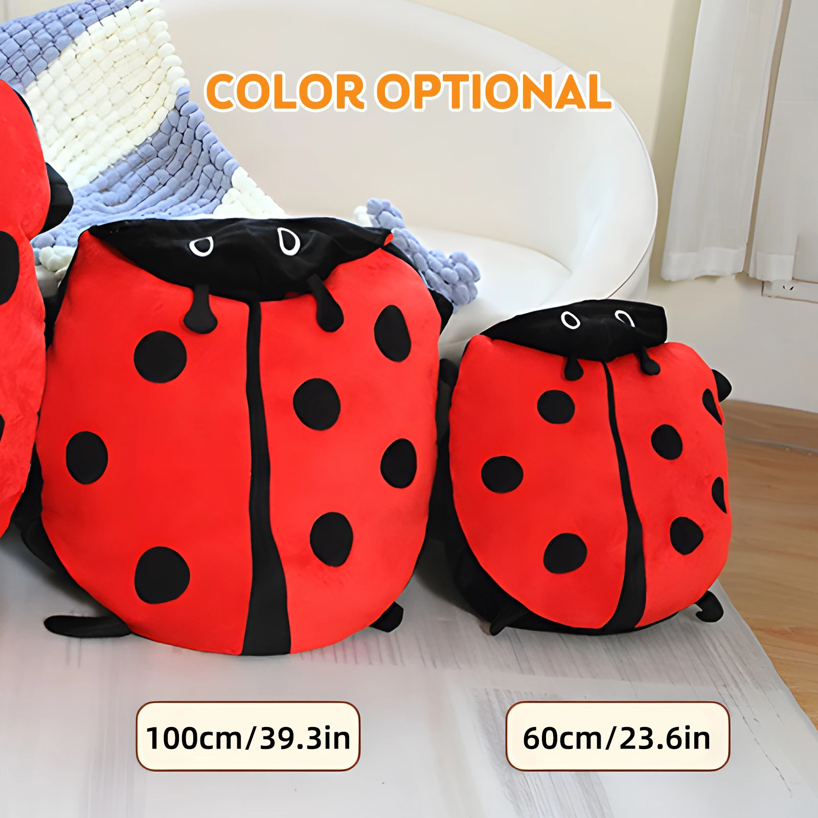 Wearable Ladybug Pillow Cute Warm Sleeping Wearable Plush Removable Oversized 60cm/23in Giant Wearable Ladybug Pillow for Childr