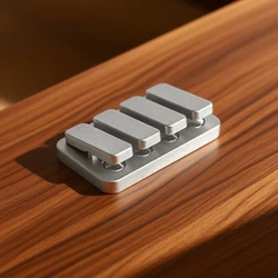 Magnetic Metal Fidget Slider - Stress Relief Sensory Toy (Silvery)