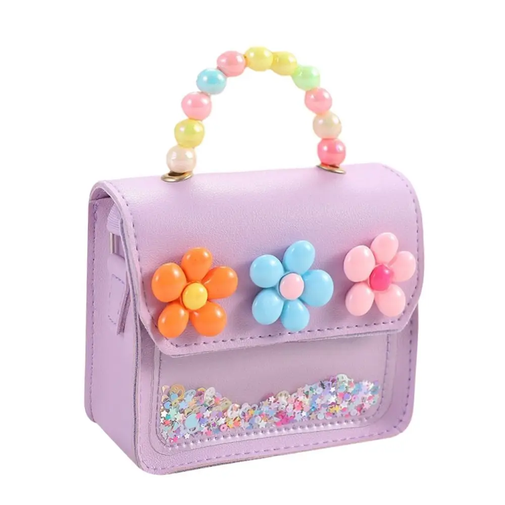 Kids PU Leather Messenger Bag Cartoon Shoulder Bag