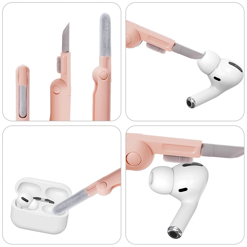 7 in 1 Laptop Keyboard Cleaning Kit Computer Keyboard Cleaner Brush Earphones Cleaning Pen For AirPods iPhone Keycap Puller Set 3