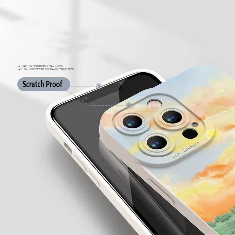 Abstract Watercolor Landscape Silicone Soft Phone Case