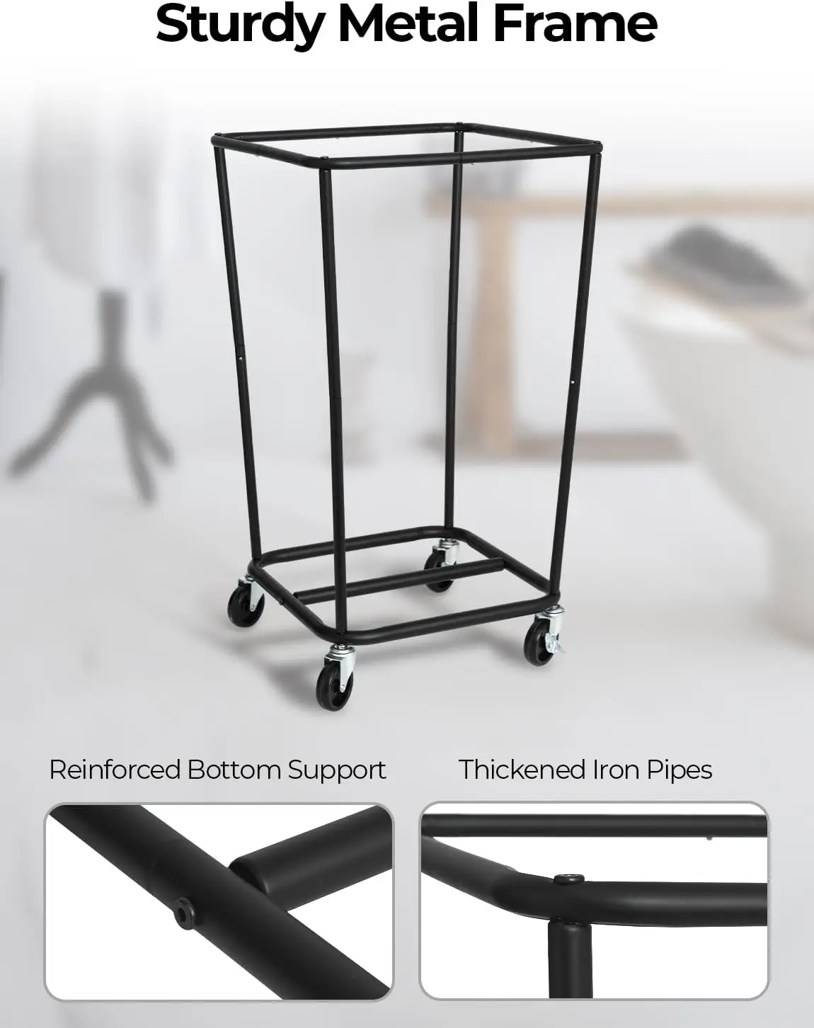 160L Laundry Basket with WheelsLarge Rolling Hampers for Clothing Organizer Dirty Clothes Basket for Hotel Home Closet Dorm