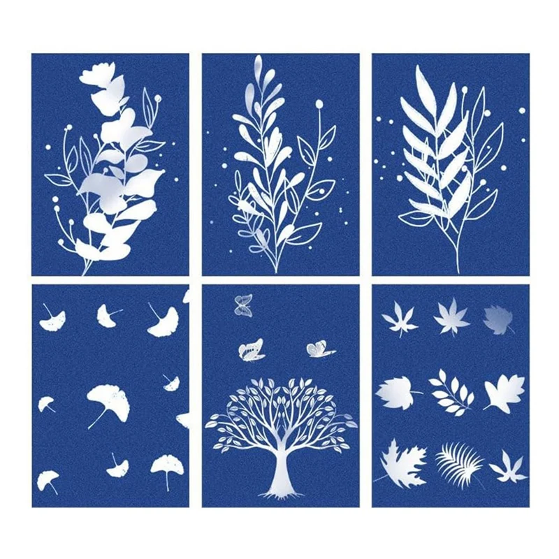 Cyanotype Paper Kit 30 Sheets Cyanotype Paper, Sun Art Paper Kit, Solar Drawing Paper Nature Printing for Kids Adults Arts Crafts