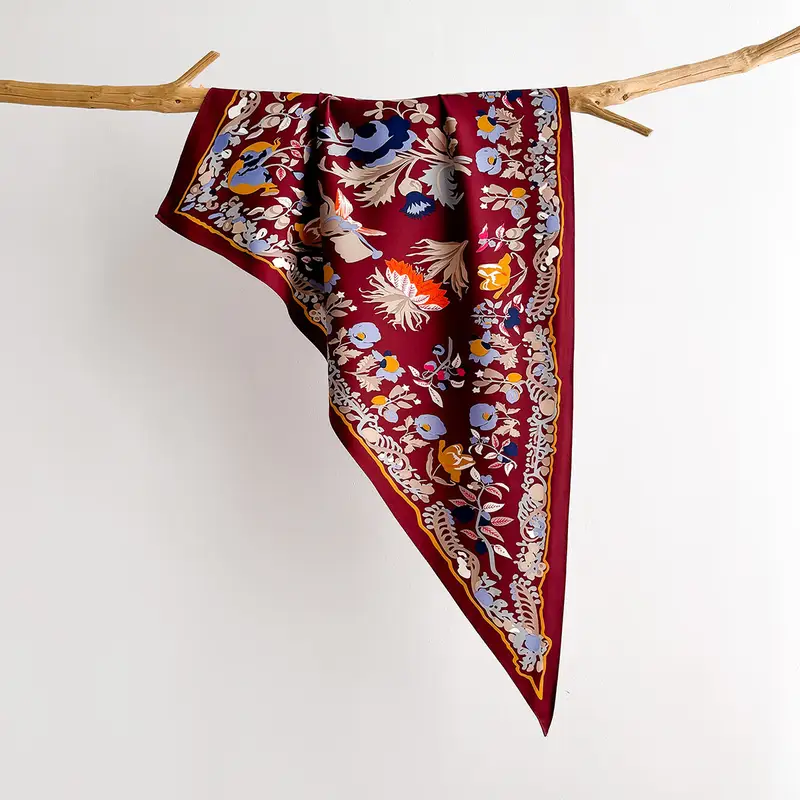 2026 Fashion Triangle Scarf for Women Hair Band Soft Neckerchief Vintage Hijab Stripe Print Headscarf Female Pashmina Bandana - Image 13