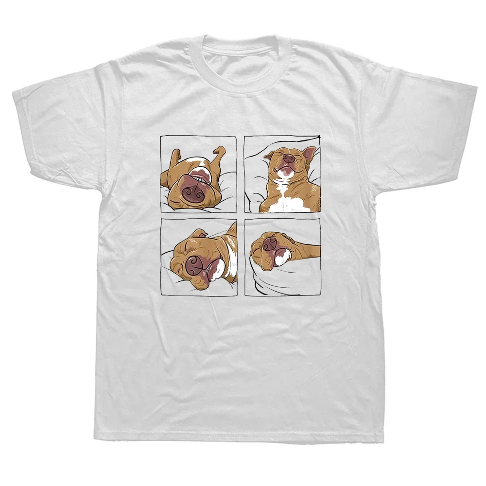 Lustiges Pitbull Lazy Gift für Hund Liebe Unisex T-Shirts Grafik Baumwolle Streetwear Kurzarm Geburtstagsgeschenke Vintage Style T-Shirt