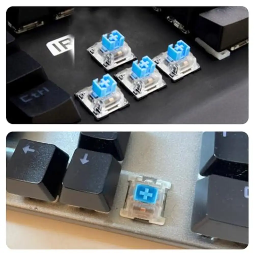 50 Stück Tastaturschalter, Tastatur-Clicker-Taste, Ersatz, 3-poliger taktiler Schalter, Tastatur-Ersatzzubehör – Detail 12