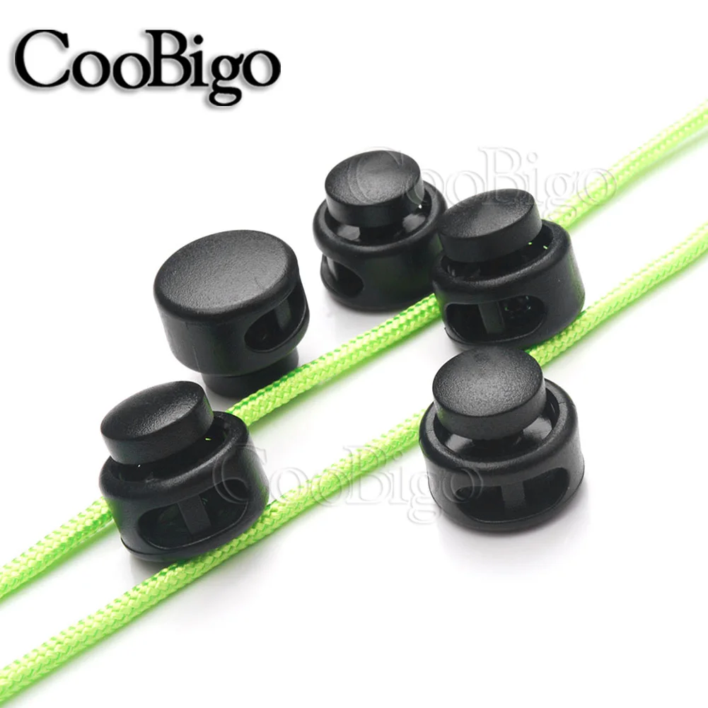 10pcs Plastic Cord Lock Stopper Toggle Clip Paracord Lanyard Drawstring Bag Sportswear Hat Garments Shoelace DIY Accessories