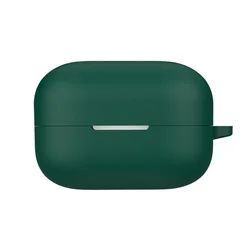 Solid Color Silicone Case for Earphone Protection - Soft, Shockproof Cover for LinkBuds Clip (Green)