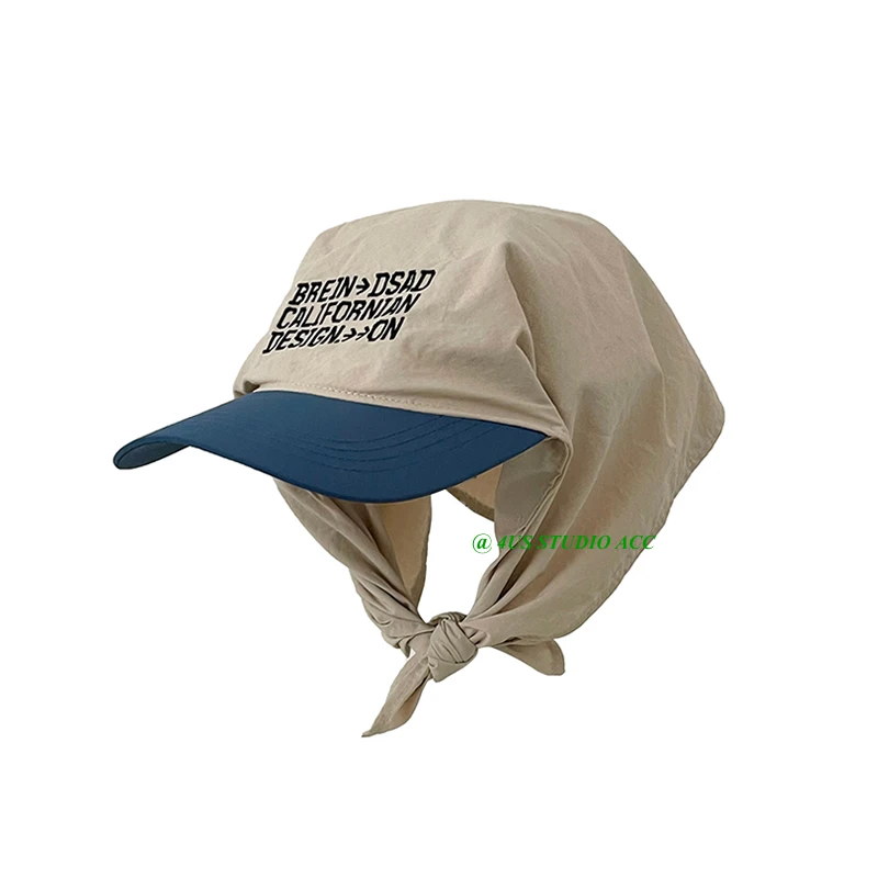 coconut　PARABOLOÏDE×NKNIT sun cap Unisex Aqua Sun Skully Cap | White UPF 50+