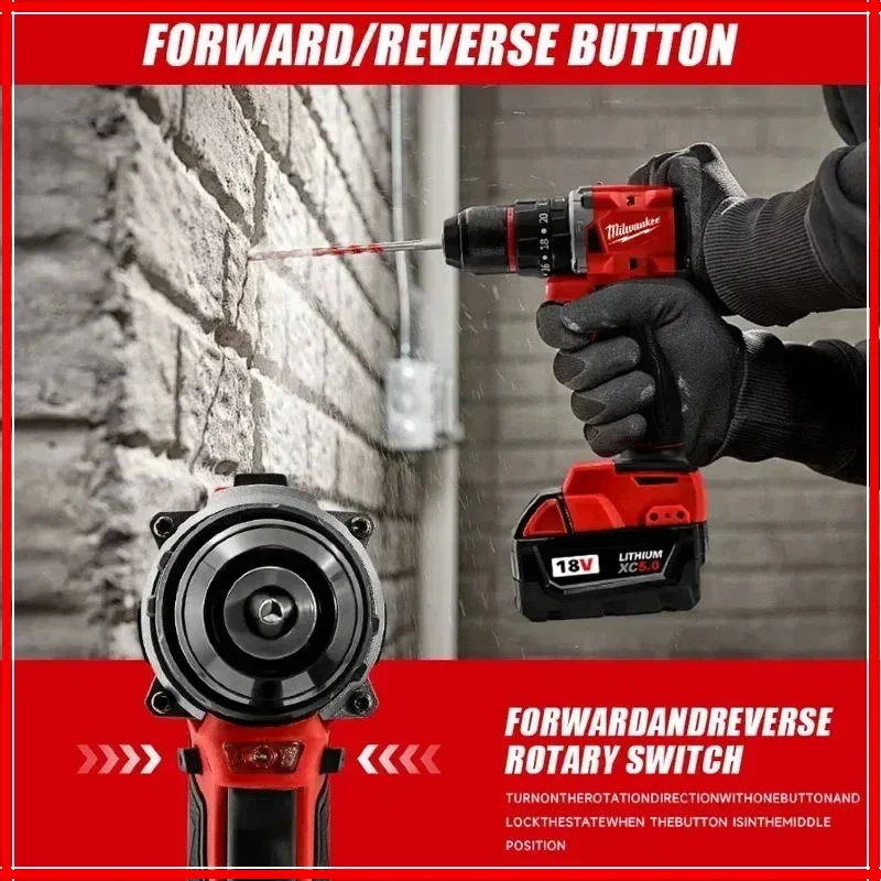 Milwaukee Brushless 150N.m Impact Drill Cordless Electric Drill 20+3 Torque Small Drill Hammer Multifunctional Power Tools 2