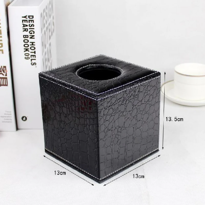 Portafazzoletti In Pelle PU - Cubo 13x13x14 Cm, Design Moderno In Marmo Bianco, Per Casa E Ufficio - Foto 8