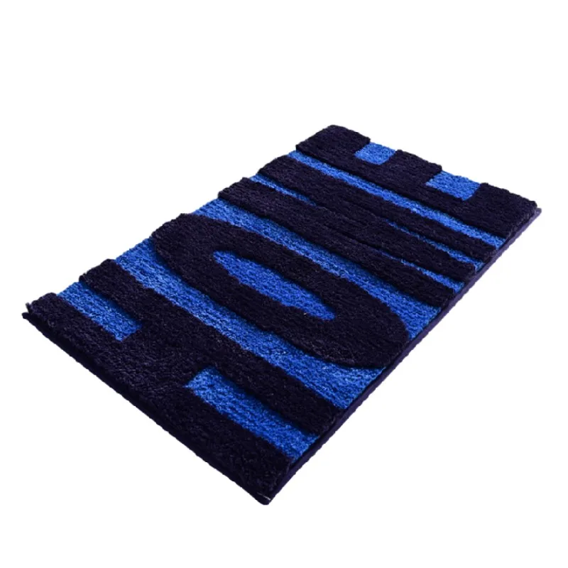 

Inyahome Navy Blue Bathroom Rugs Home Letters Non Slip Bathroom Mat Soft Absorbent Cute Floor Rugs Carpets коврики для ванной