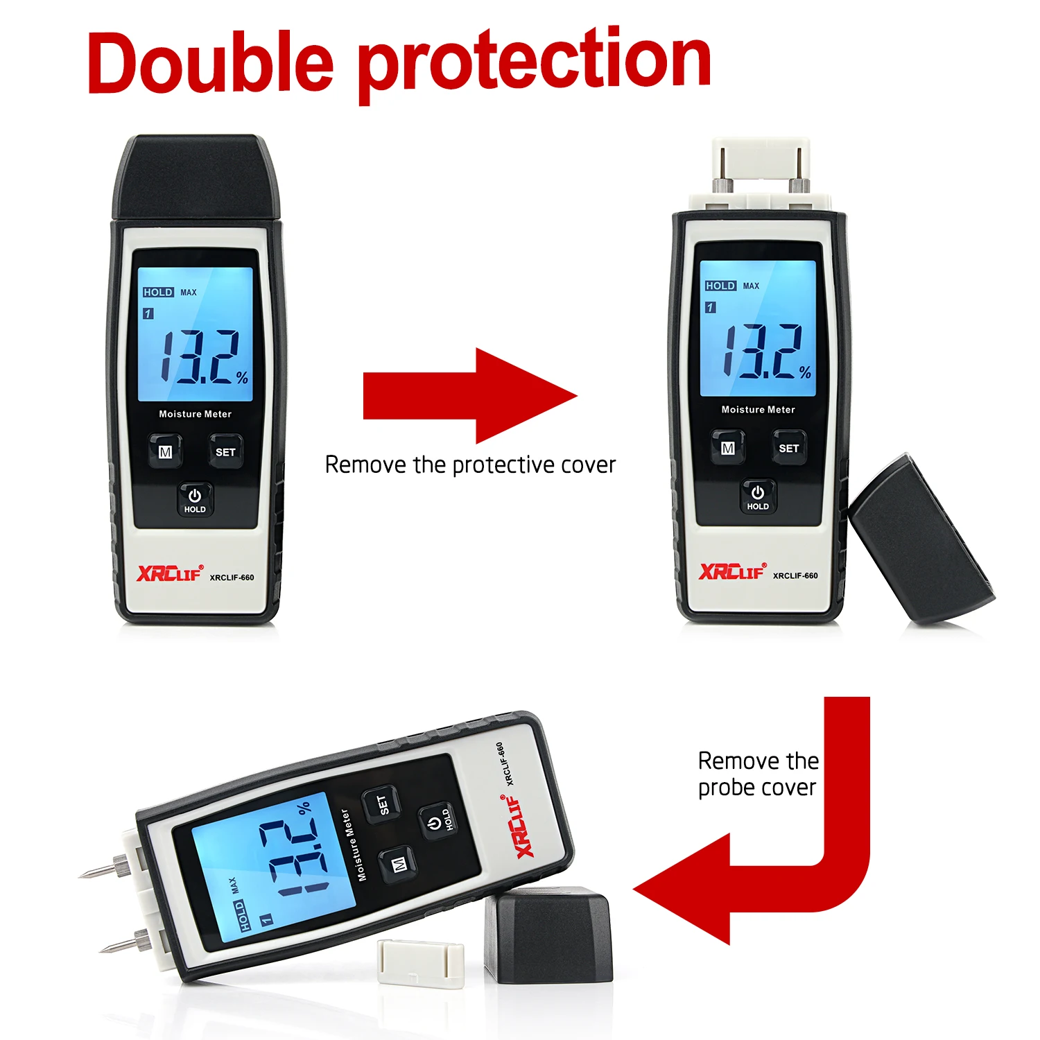 Wood Moisture Meter Handheld Digital for Concrete Woodworking carton Building Material,wood moisture meter