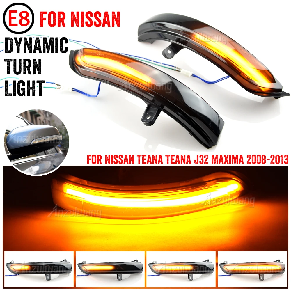 

LED Turn Signal Light For Nissan Teana J32 Maxima Dynamic Side Mirror Sequential Indicator Blinker 2008 2009 2010 2011 2012 2013