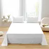Queen Size Bed Flat Sheet - Soft Plain Solid Color Top Sheets Double Bed Linen without Pillowcase for Home Bedding Essentials 4