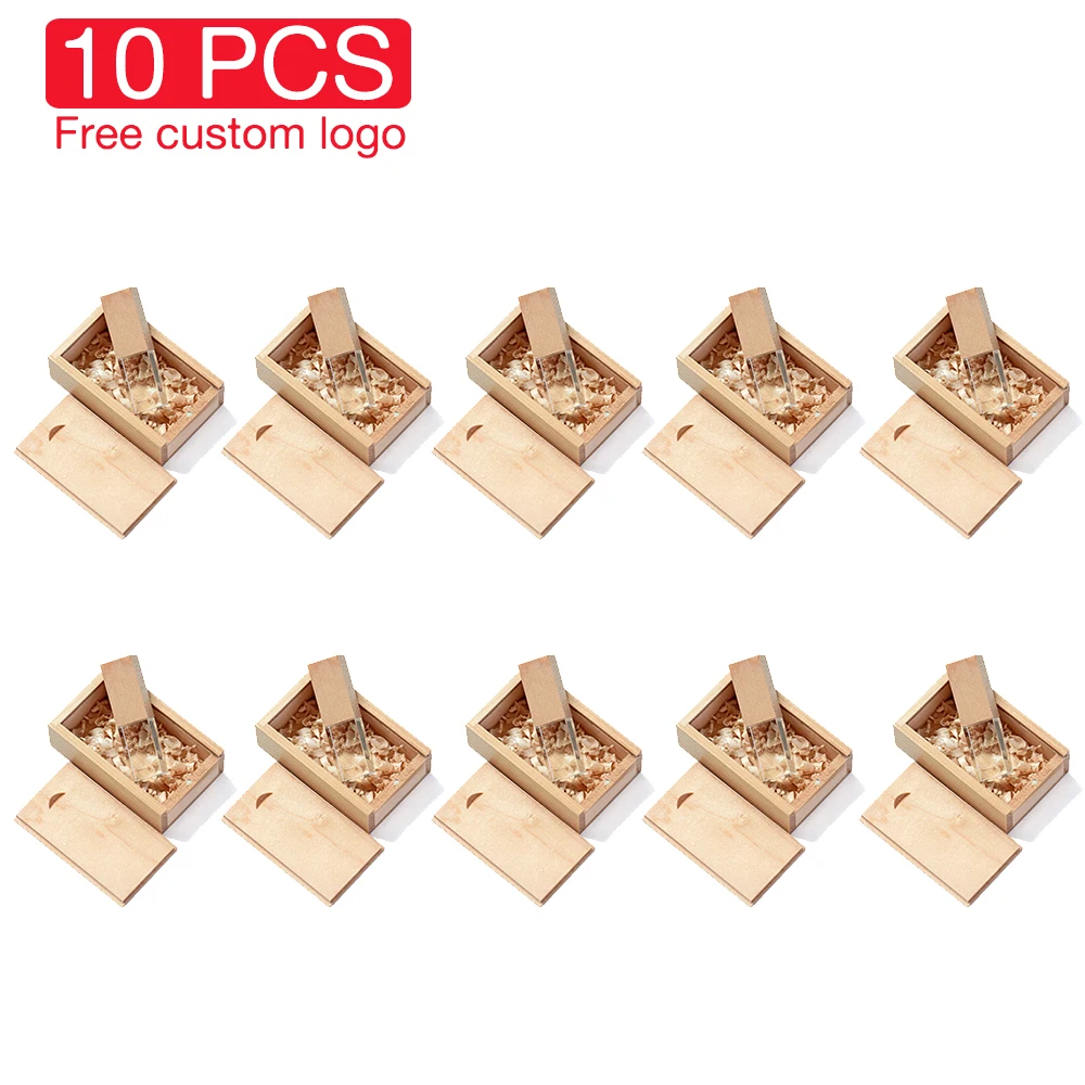 mobile pen drive JASTER 10pcs Maple Crystal U Disk Free Customized Logo Memory Stick Wooden Pen Drive USB 16GB 32GB 64GB 128GB Wedding Gift 128 gb pen drive USB Flash Drives