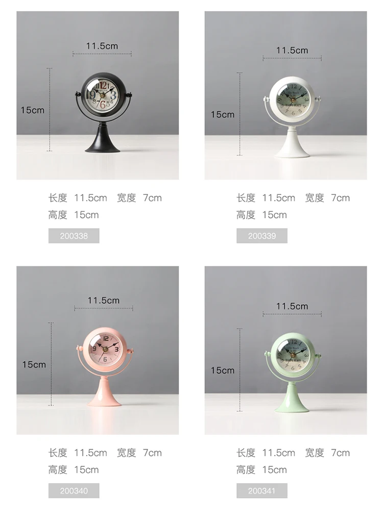 Description Picture 5 of itemLight luxury wrought iron silent clock ornament, living room entrance decoration clock