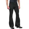 2024 New Fashion Men's Retro Flare Pants, Solid Color Mid-Rise Trousers Casual Classic 70s Bell Bottom 2