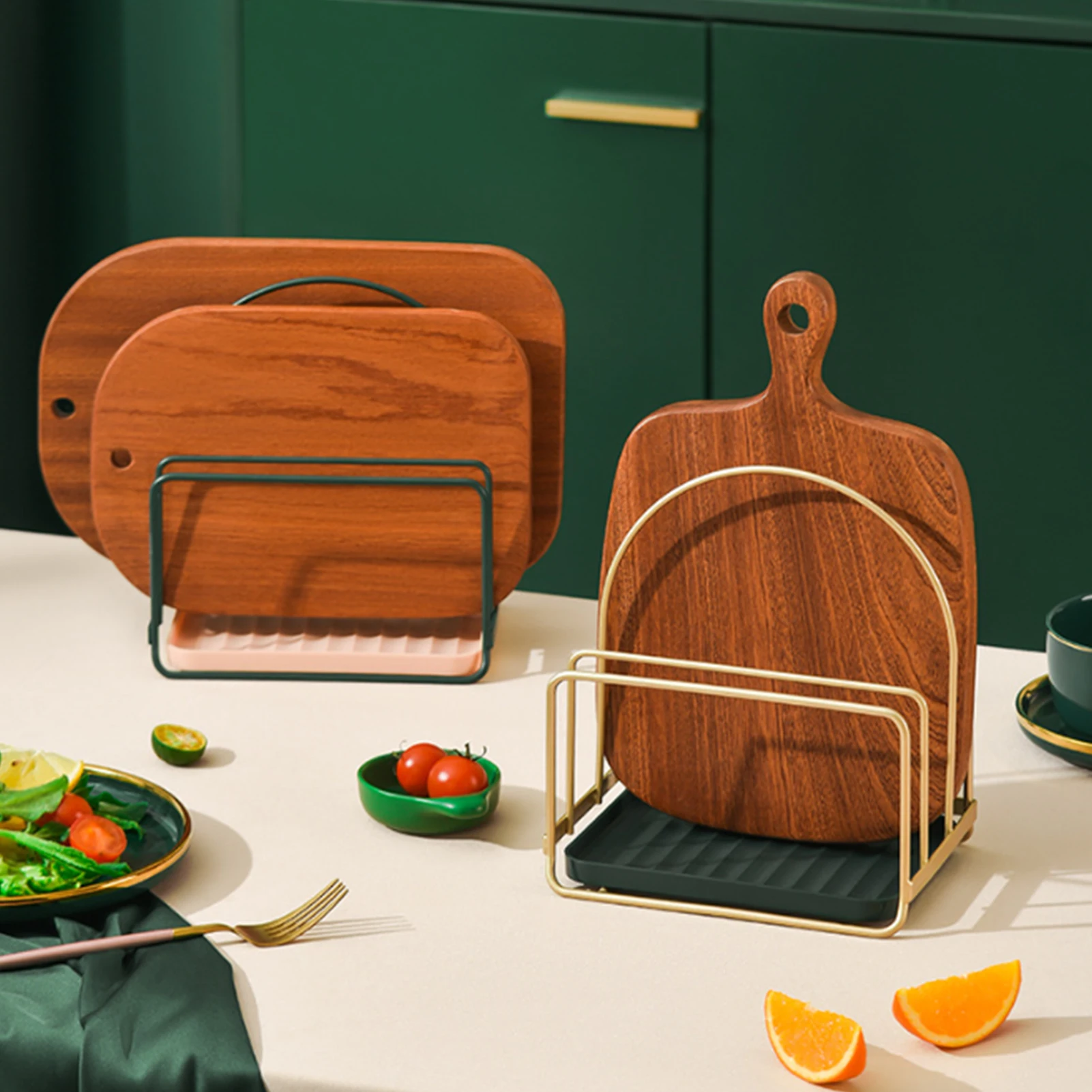 Placa de corte pote pan tampa titular rack para cozinha bancada cortar placa organizador suporte gabinete espaçamento partição armazenamento - 100 coisas lindas para a casa