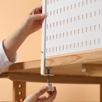 Desktop Hole Board Accessories No Drilling Clip-On Connector Stand Storage Rack Organizer for Gaming Room Metal Material